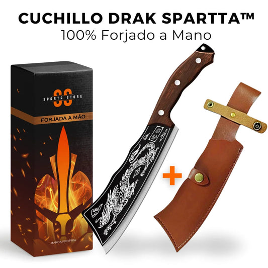 Cuchillo Japonés Forjado a Mano • Cuchillo Drak Spartta™ (+FUNDA GRATIS)